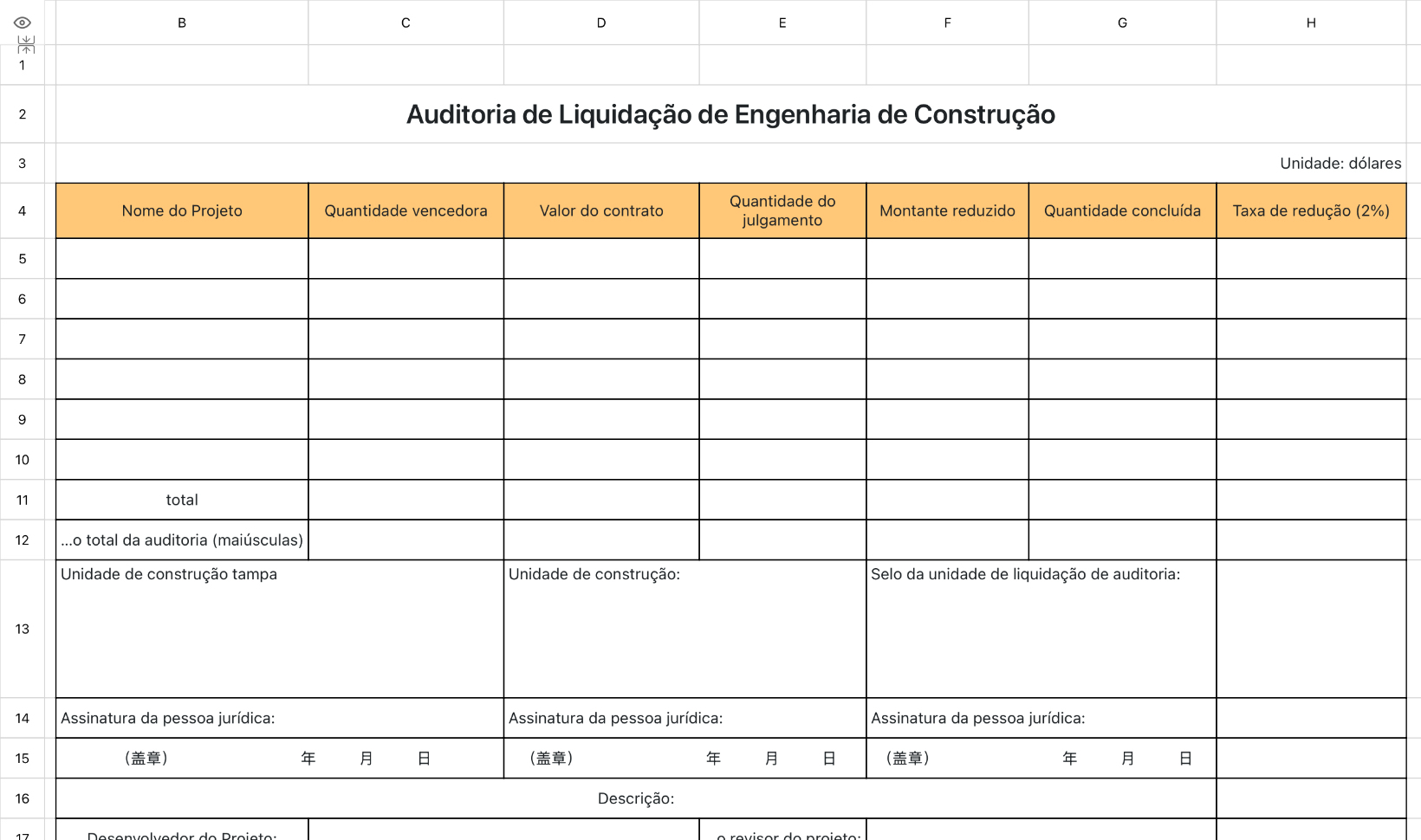 Auditoria de Liquidação de Engenharia de Construção